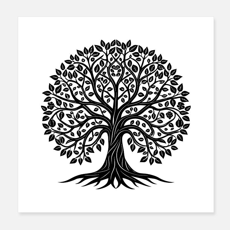 Tree Poster 8" x 8" (20x20 cm)