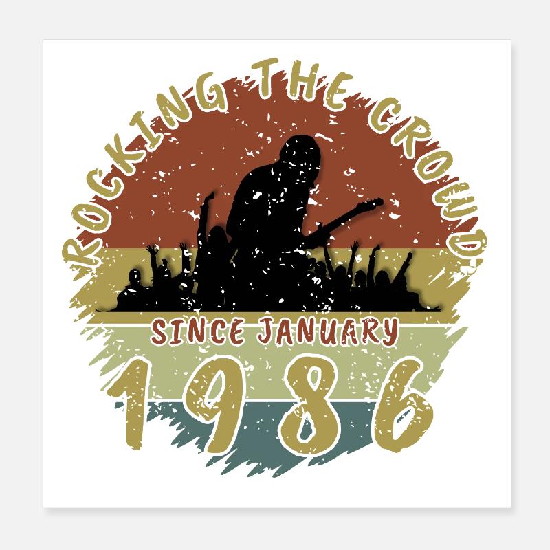 40. Geburtstag Rocking the crowd GIT 01/1986 Poster 20x20 cm