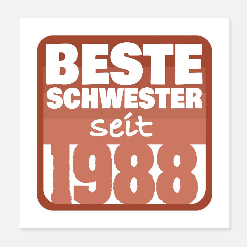 Geschwister 1988 Poster 20x20 cm
