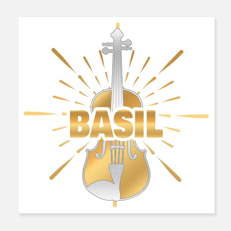Basil Poster 8" x 8" (20x20 cm)
