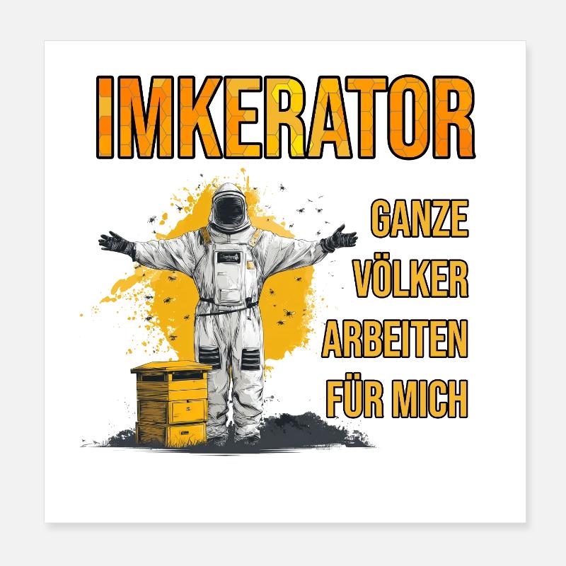 Beekeeper Whole colonies work for me Poster 8" x 8" (20x20 cm)