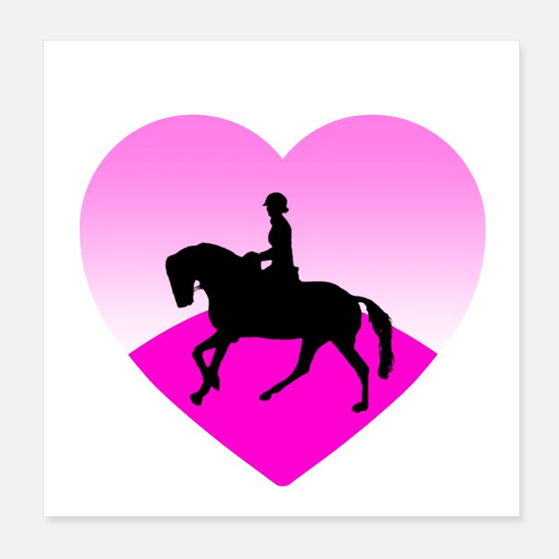 Chevaux Poster 20 x 20 cm