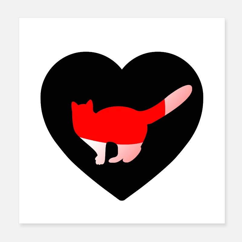 Katze Poster 20x20 cm
