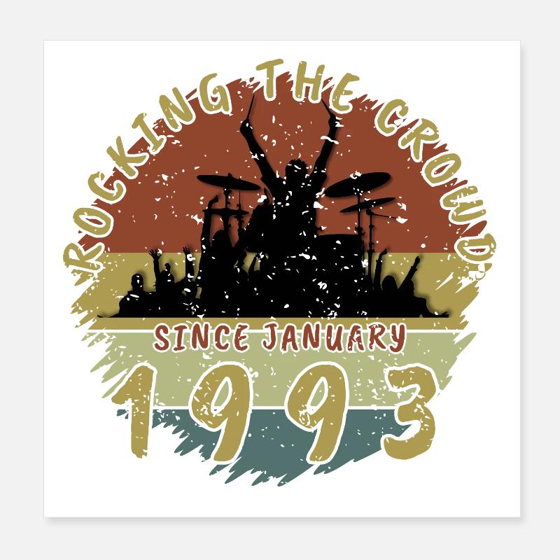 33. Geburtstag Rocking the crowd DRM 01/1993 Poster 20x20 cm