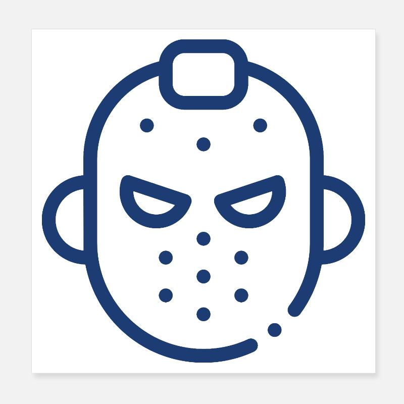 Maskikon Eishockey Poster 20x20 cm