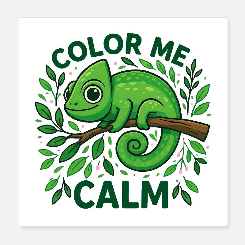 A calm chameleon Poster 8" x 8" (20x20 cm)