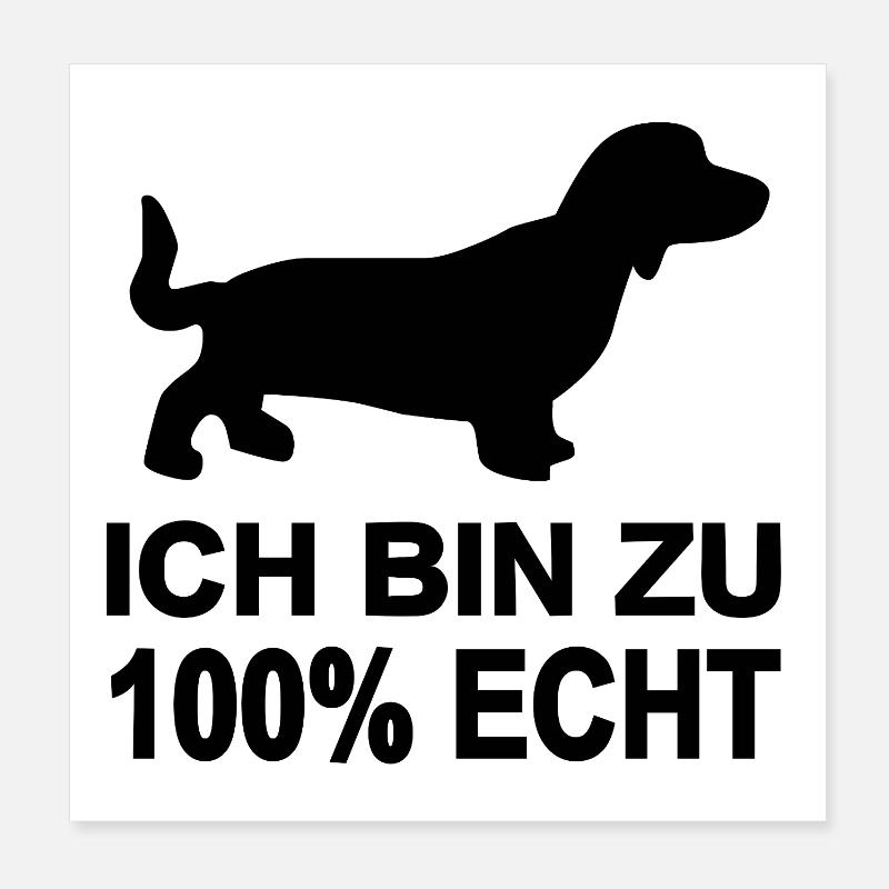 Teckel Poster 20 x 20 cm
