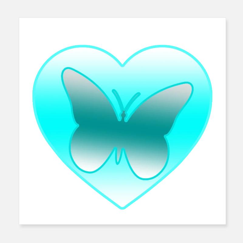 Butterfly Poster 8" x 8" (20x20 cm)