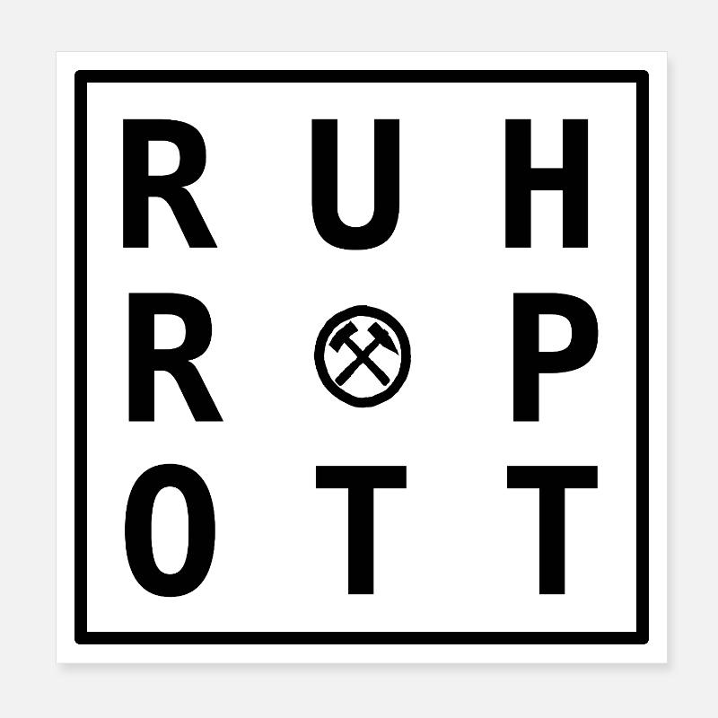 Ruhrpott Merch Design – Gift & Souvenir Poster 8" x 8" (20x20 cm)