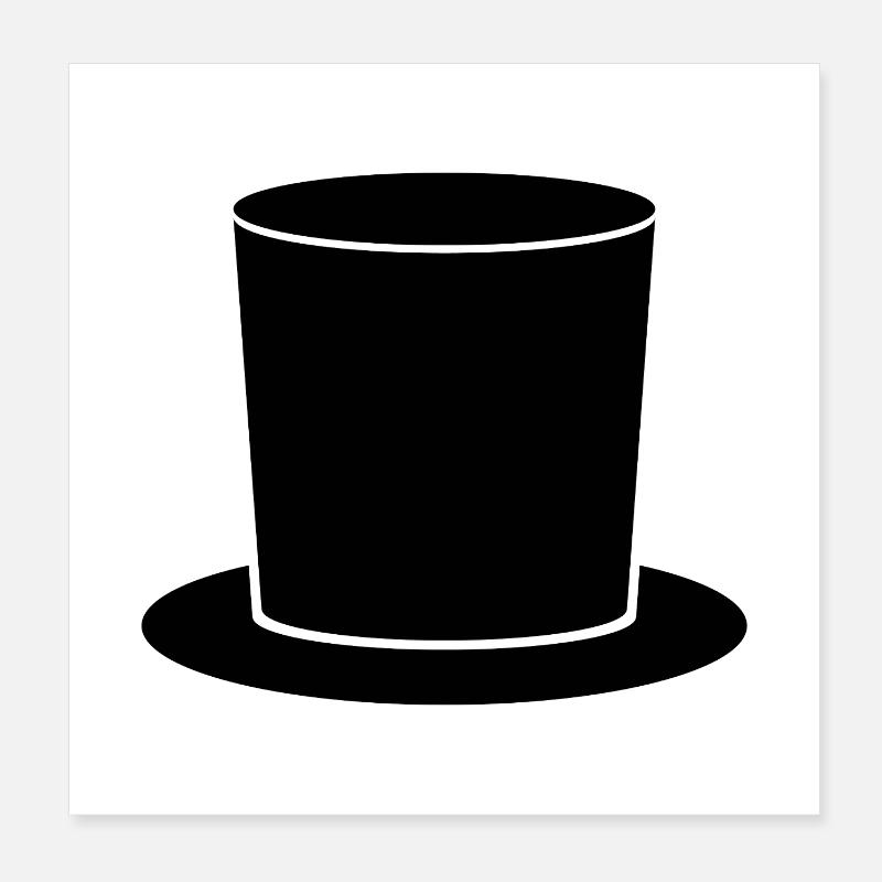 Top Hat Poster 8" x 8" (20x20 cm)