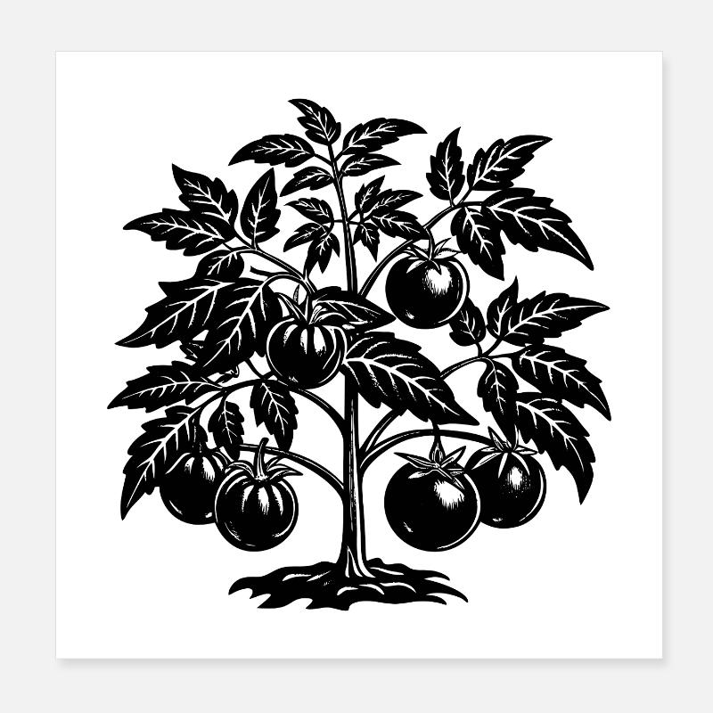 Plante de tomate Poster 20 x 20 cm
