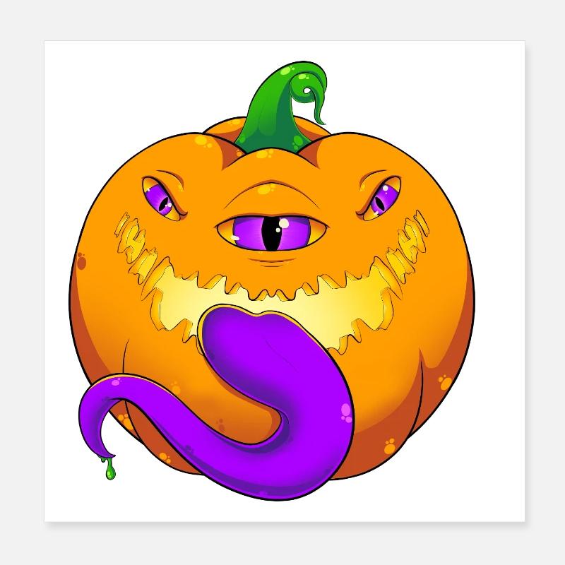 Mimic Pumpkin - Poster 20 x 20 cm - blanc