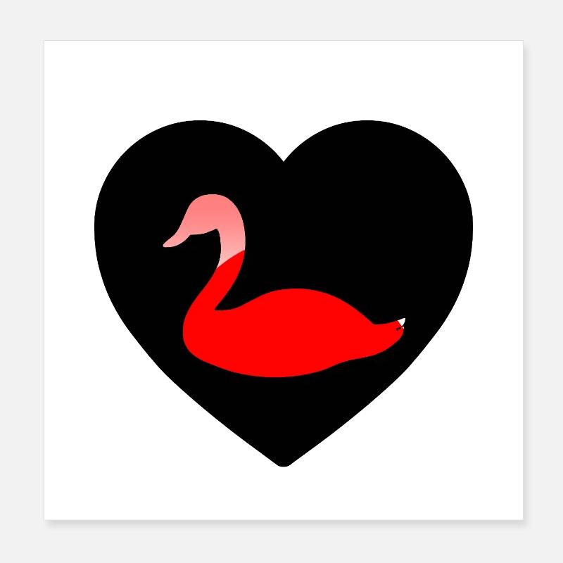 cygne Poster 20 x 20 cm