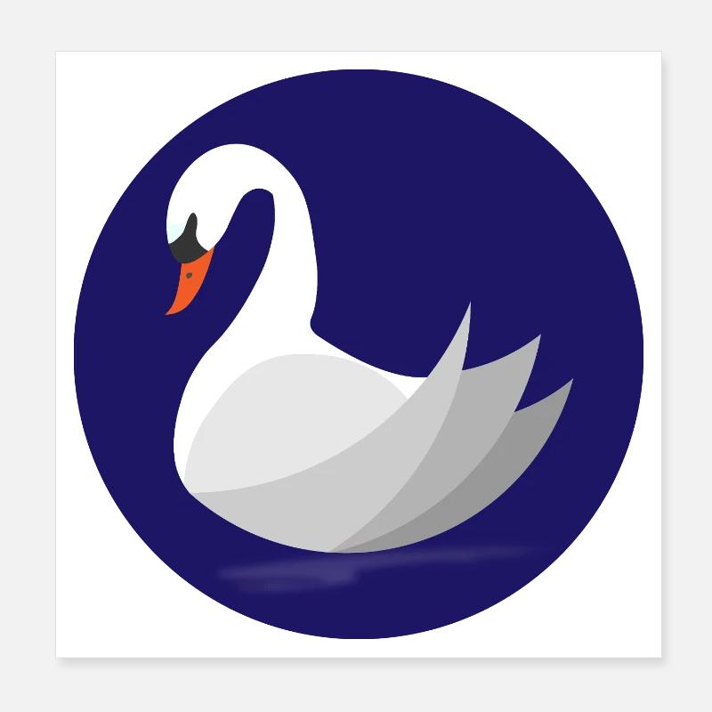 cygne Poster 20 x 20 cm
