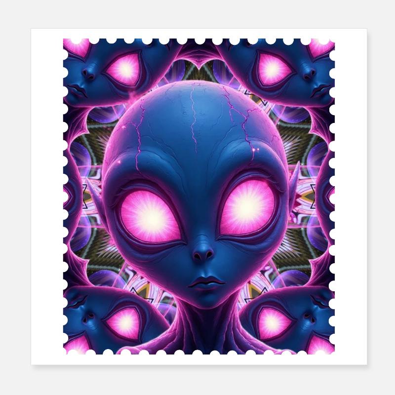 Kaléidoscope néonalie Poster 20 x 20 cm