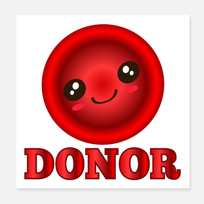 Blutspendespender Poster 20x20 cm