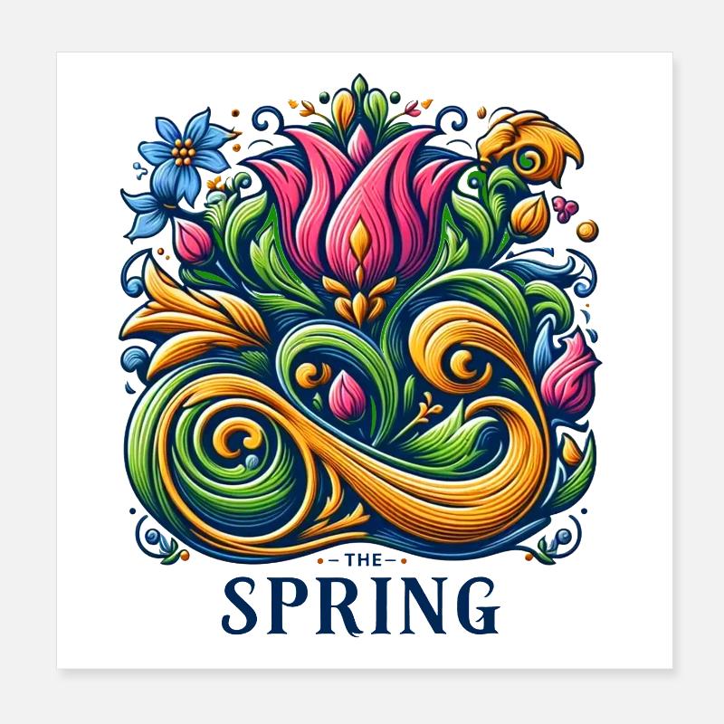 Spring Logo Poster 8" x 8" (20x20 cm)