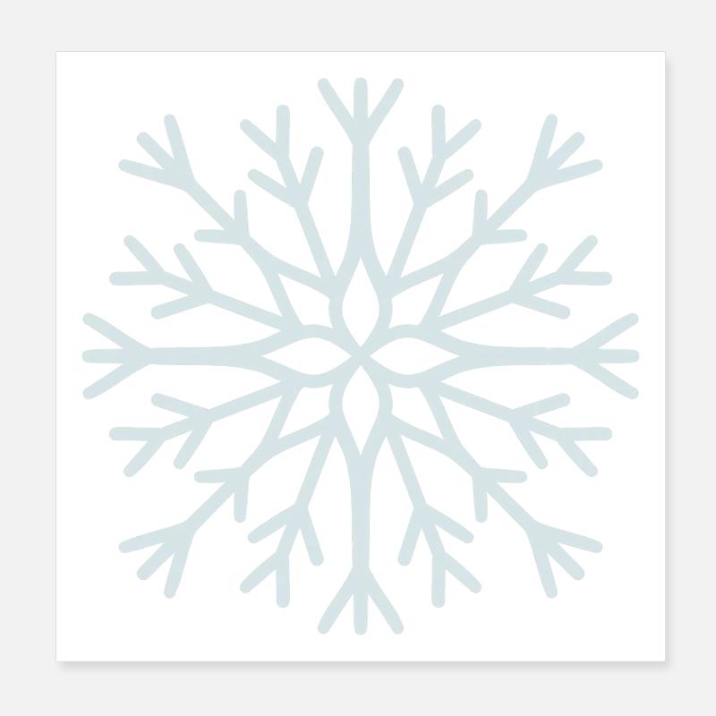 Flocon de neige géométrique glacé Poster 20 x 20 cm