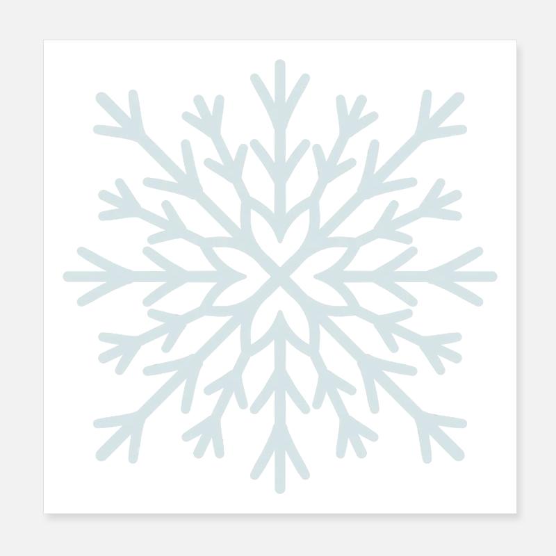 Frostiger Schneeflockenglanz Poster 20x20 cm
