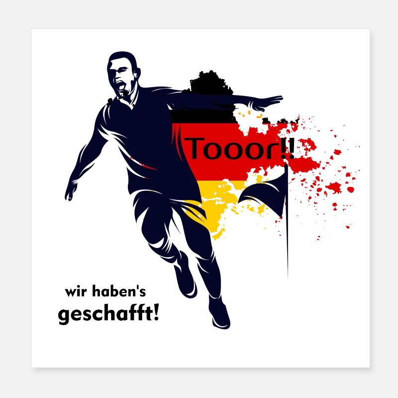Soccer Poster 8" x 8" (20x20 cm)