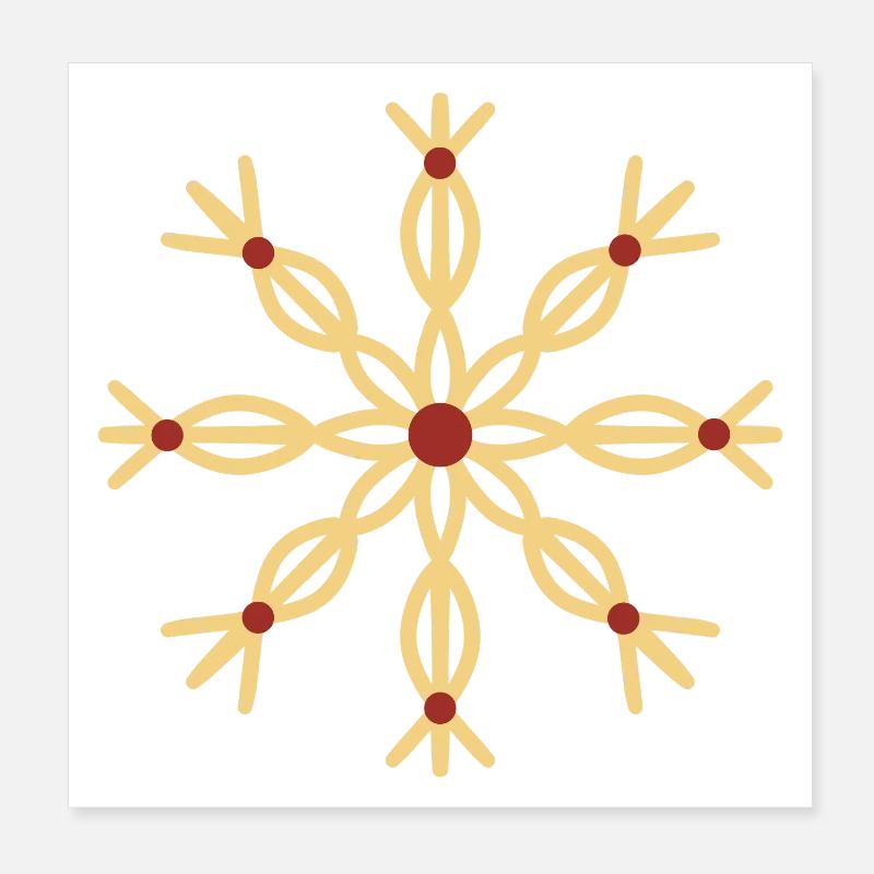 Straw Star Ornament Poster 8" x 8" (20x20 cm)