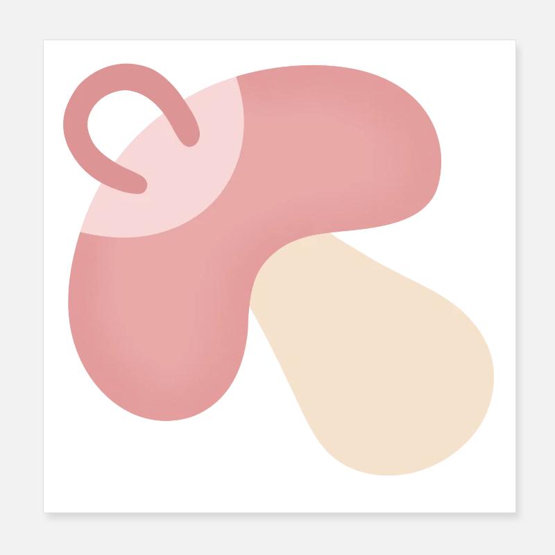pink pacifier Poster 8" x 8" (20x20 cm)