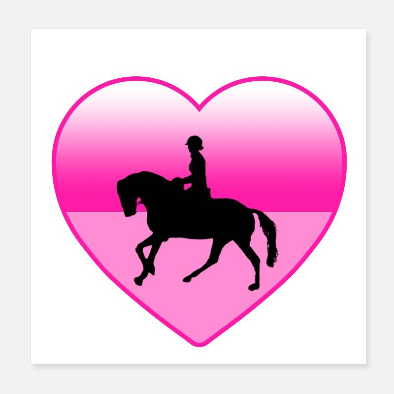 horses Poster 8" x 8" (20x20 cm)