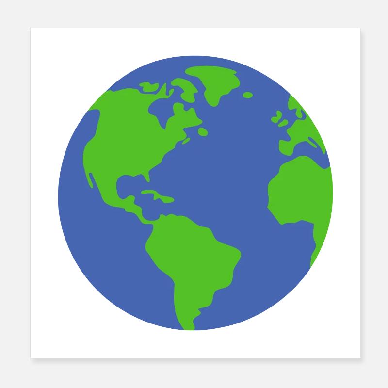 Planète Terre Poster 20 x 20 cm