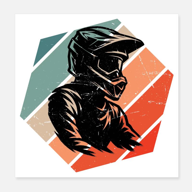Conception compacte du motocross Poster 20 x 20 cm