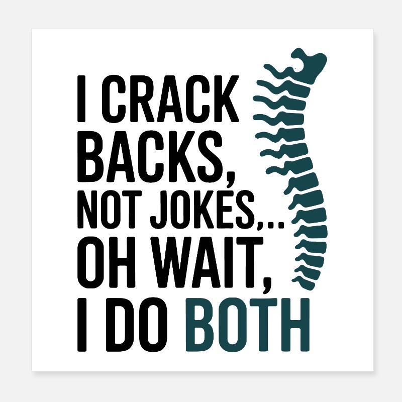 Chiropractor Crack Backs Professional Expert  Poster 8" x 8" (20x20 cm)