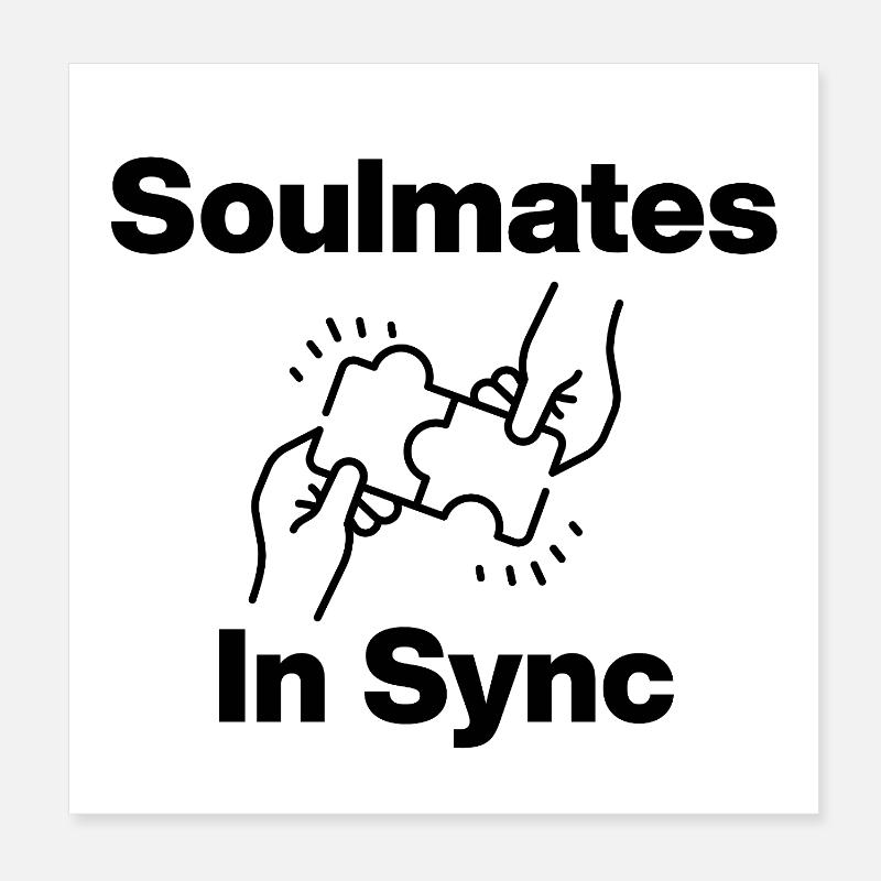 Âmes sœurs en synchronisation – Parfaite correspondance, Seelenverwandt Poster 20 x 20 cm