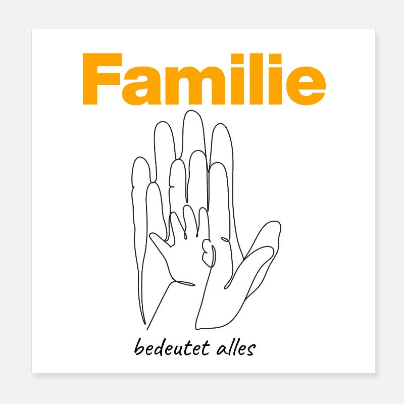 Family means everything – hands that connect Poster 8" x 8" (20x20 cm)