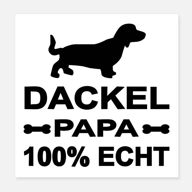 Dackel Poster 20x20 cm