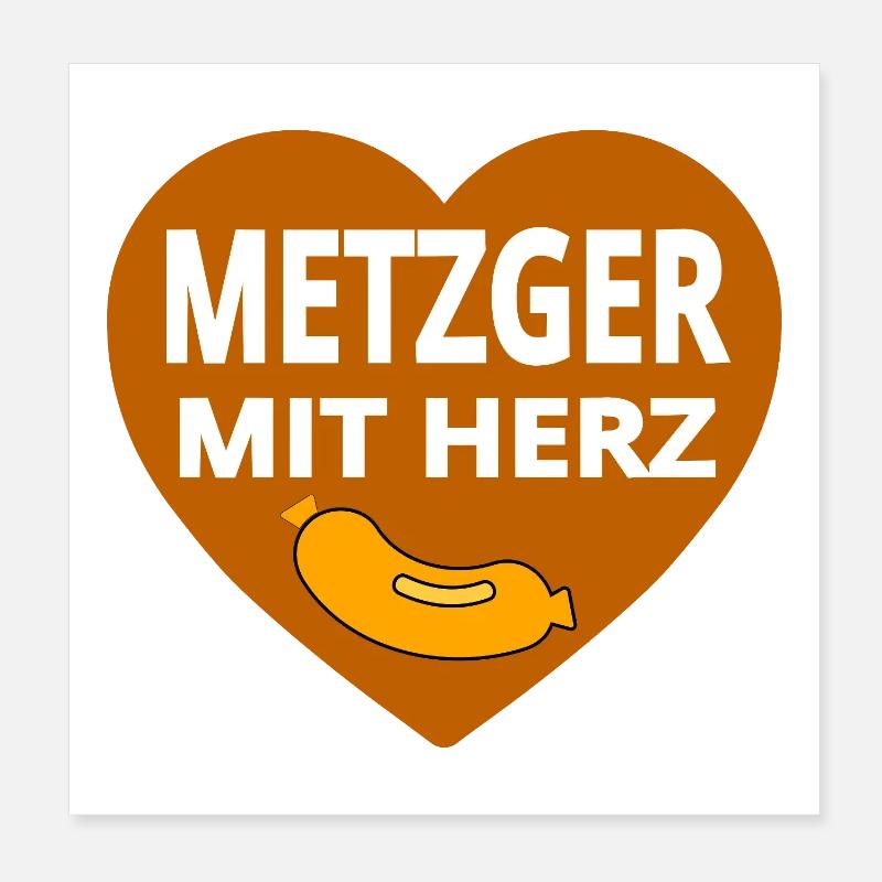 butcher Poster 8" x 8" (20x20 cm)