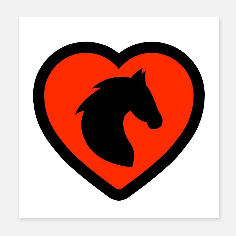 Chevaux Poster 20 x 20 cm