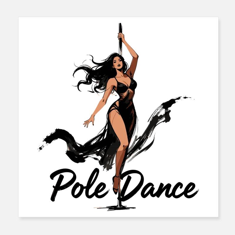 Pole Dance Poledancerin ästhetisch Geschenk Poster 20x20 cm