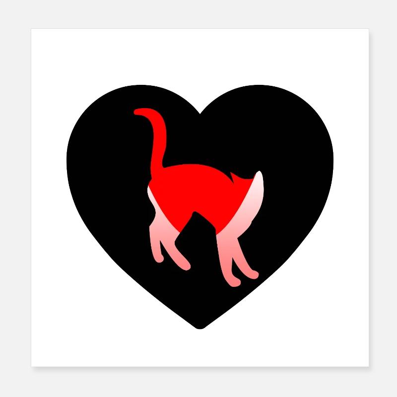 Katzen Poster 20x20 cm