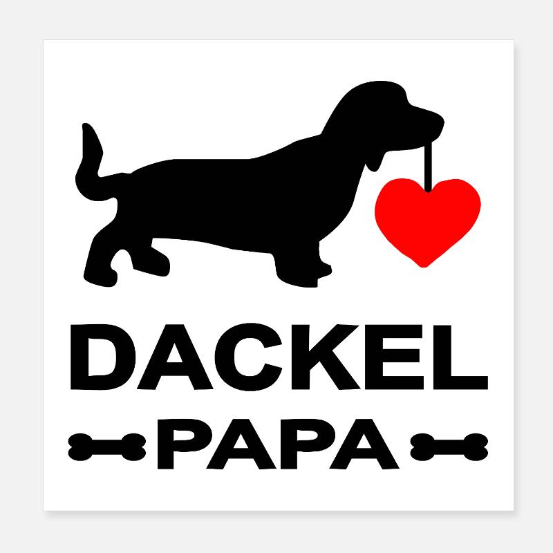 Dackel Poster 20x20 cm