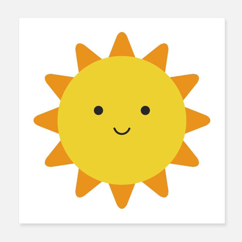 Sonne Poster 20x20 cm