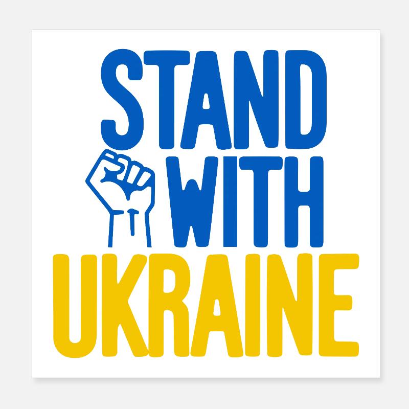 Solidarité avec l’Ukraine Poster 20 x 20 cm