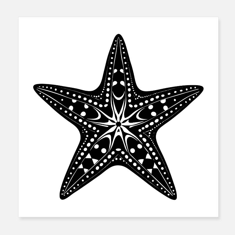 Starfish Poster 8" x 8" (20x20 cm)