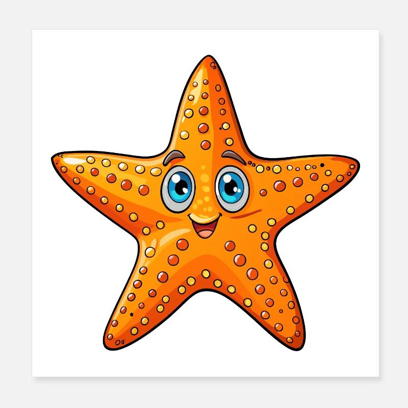 Étoile de mer Poster 20 x 20 cm