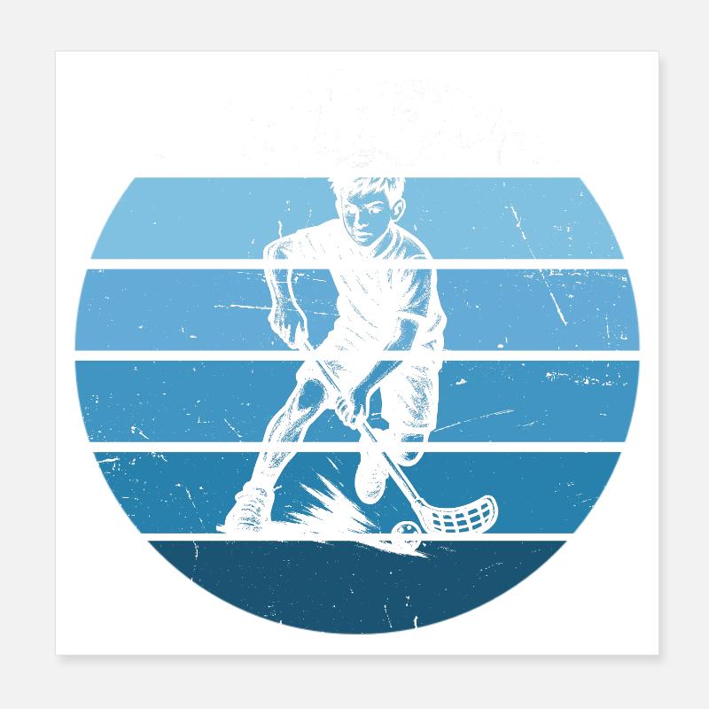 Un design intemporel de floorball simple Poster 20 x 20 cm