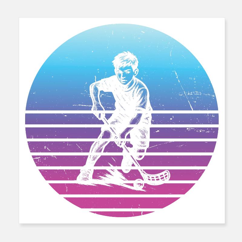 Conception compacte de floorball pour floorball Poster 20 x 20 cm