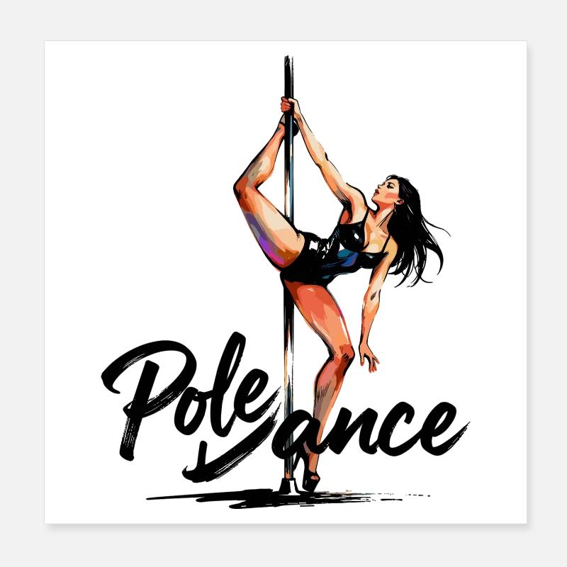 Pole Dance Poledancerin ästhetisch Geschenk Poster 20x20 cm