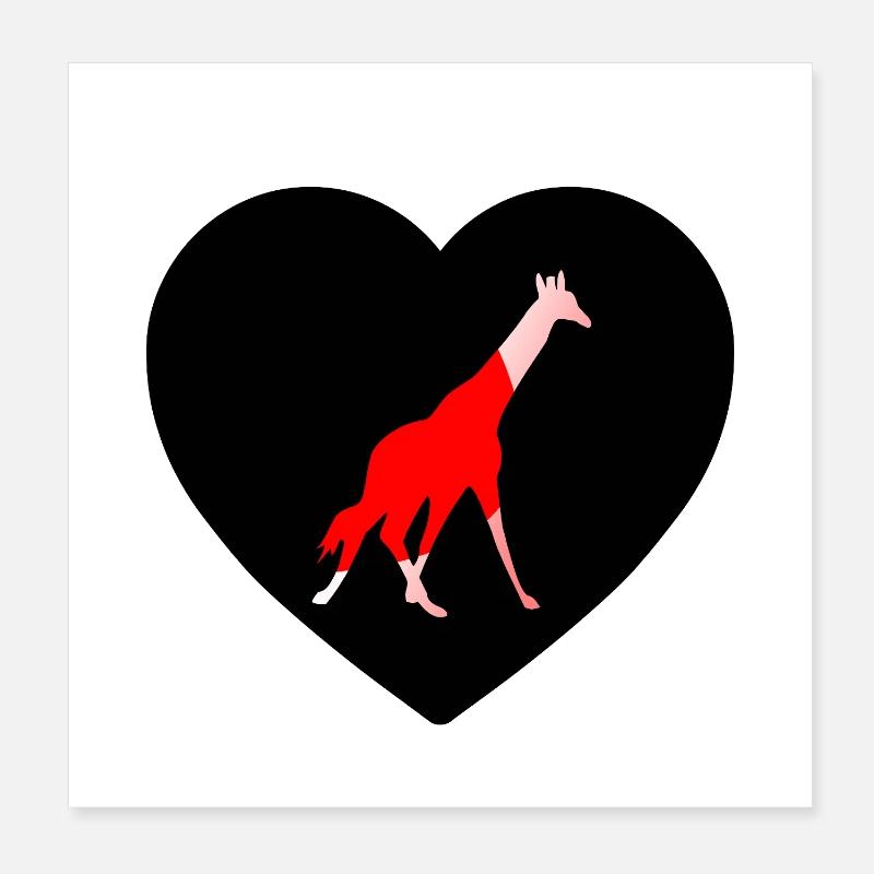 Giraffe Poster 20x20 cm