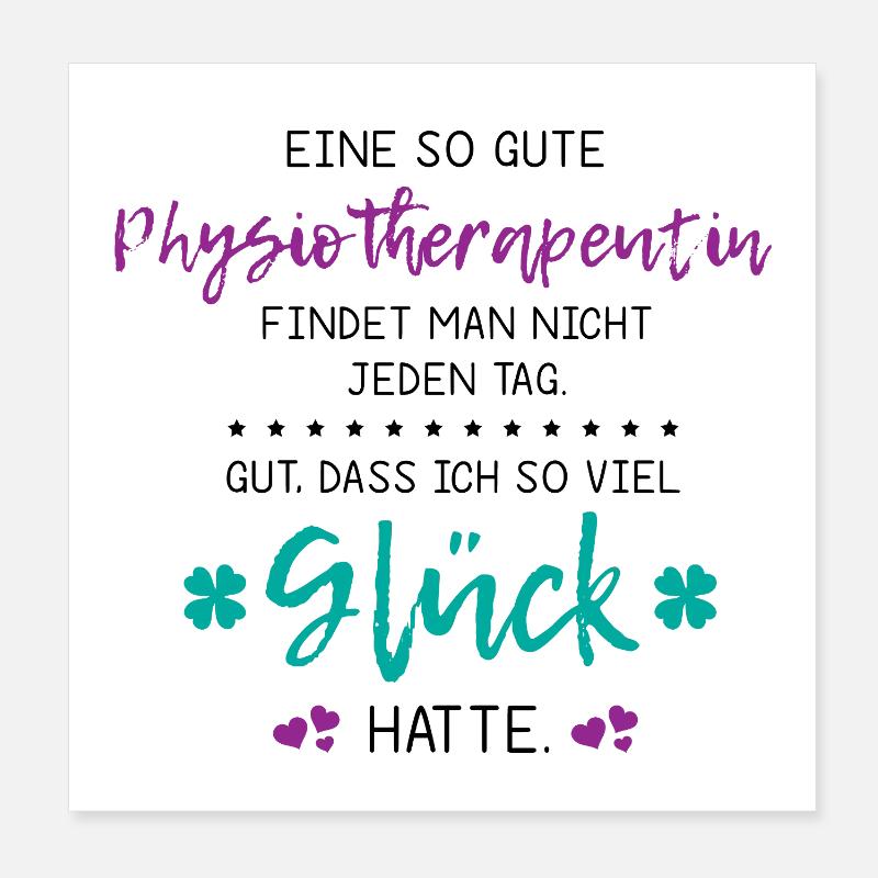 Physiotherapist Profession Work Job Saying Gift Poster 8" x 8" (20x20 cm)
