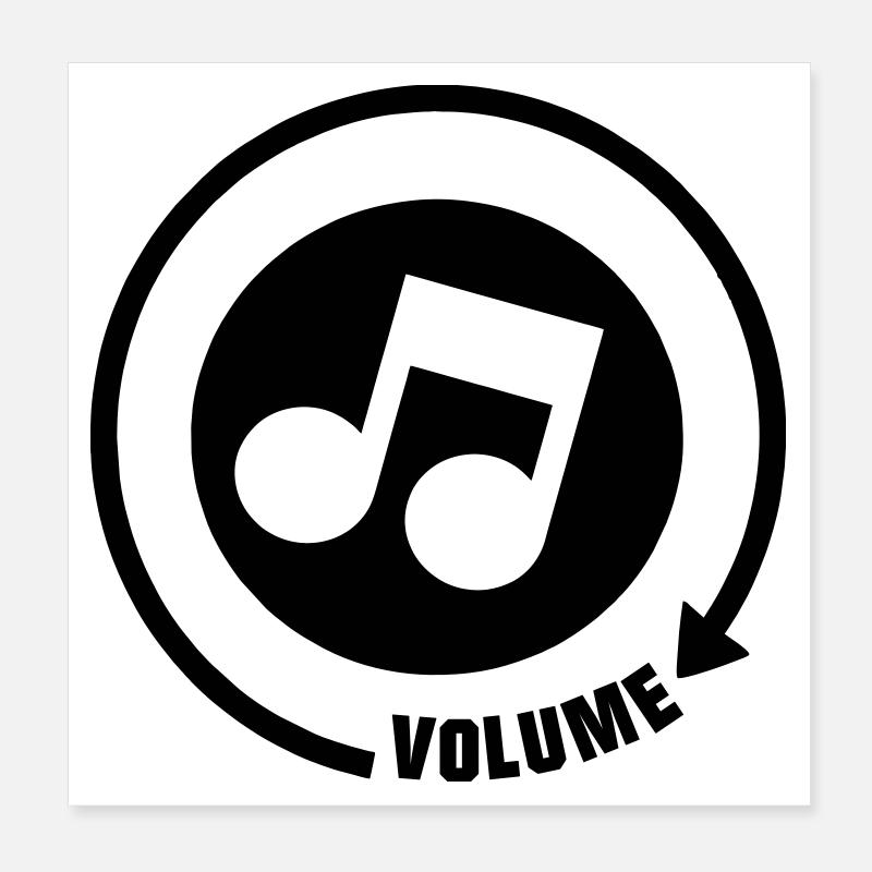 Volume_knop music tone Poster 8" x 8" (20x20 cm)