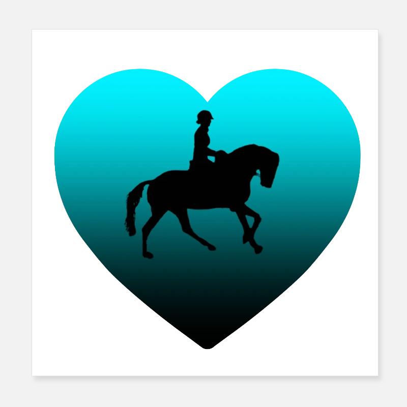 Pferde Poster 20x20 cm