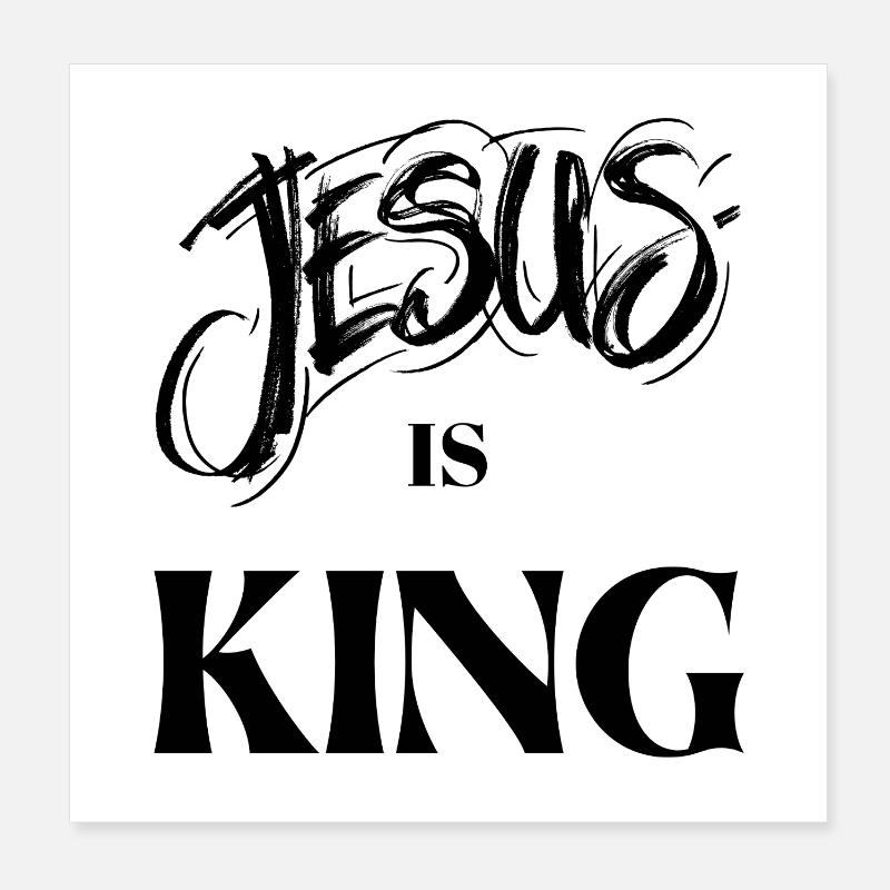Jésus est roi Poster 20 x 20 cm